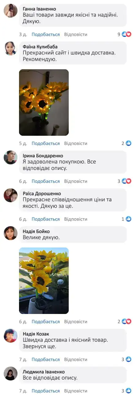 Садовий світильник на сонячній батареї «Соняшник»